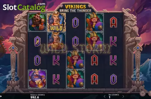 Win Screen. Vikings Bring The Thunder slot