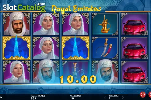 Skärmdump3. Royal Emirates slot