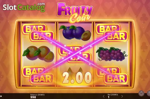 Win Screen. Fruity Coin slot