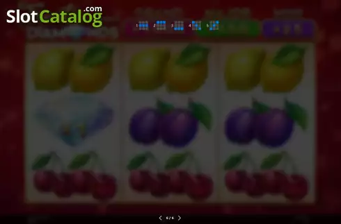 Paylines screen. Fruity Diamonds Hold and Spin slot