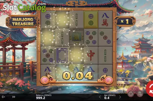 Win screen. Mahjong Treasure slot