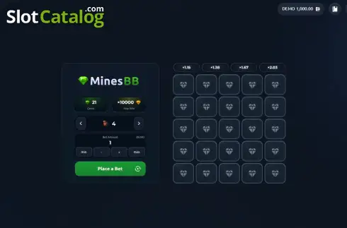 Ekran2. Mines BB yuvası