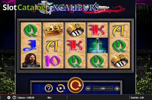 Captura de tela2. Excalibur's Choice slot