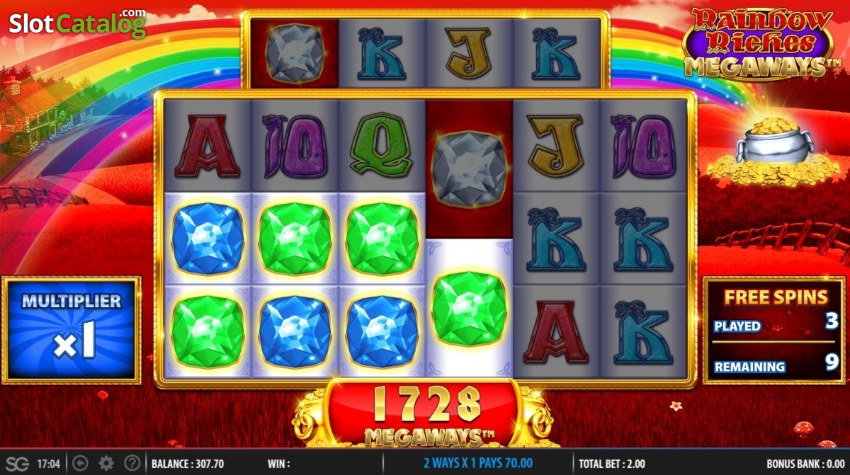 rainbow riches megaways bonus