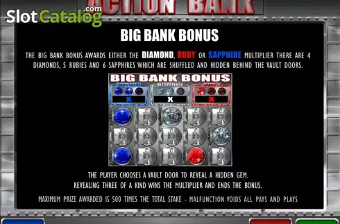 Ecran5. Action Bank slot