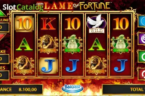 Skärmdump3. Flame of Fortune slot