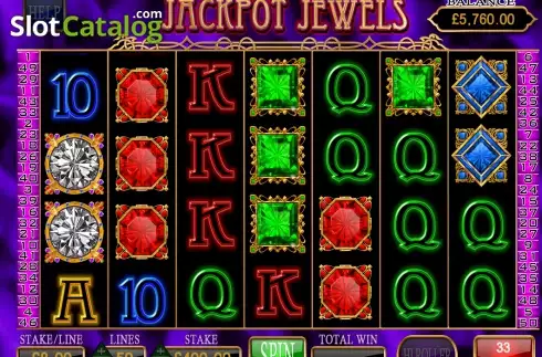 Bildschirm 1. Jackpot Jewels slot