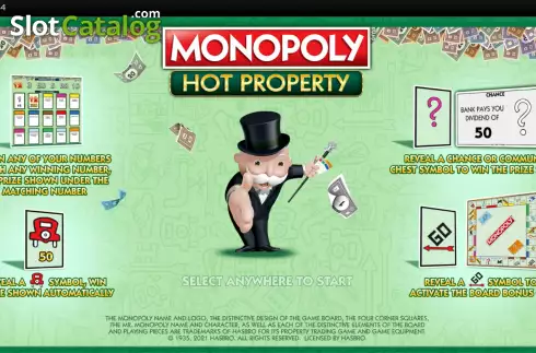 Ekran2. Monopoly Hot Property yuvası