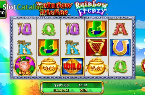 画面6. Rainbow Riches Rainbow Frenzy カジノスロット