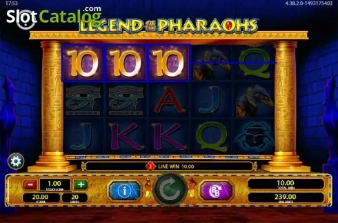 Tela 3. Legend of the Pharaohs slot