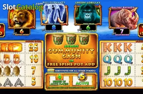 Paytable. Africa: Untamed slot