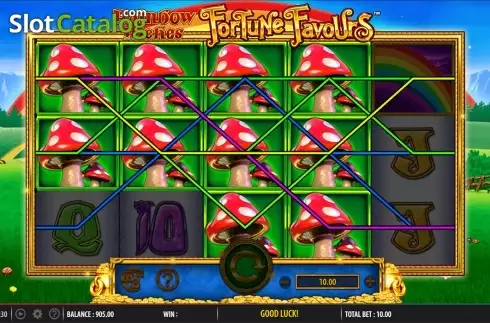 Win screen. Rainbow Riches Fortune Favours slot