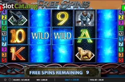 Free spins screen 2. Valkyrie Fire slot