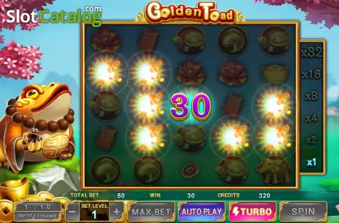 Win screen 2. Golden Toad (Bbin) slot