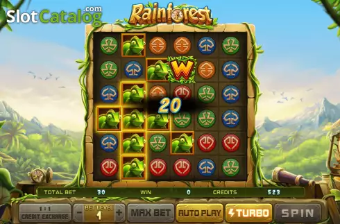 Win screen 2. Rainforest slot