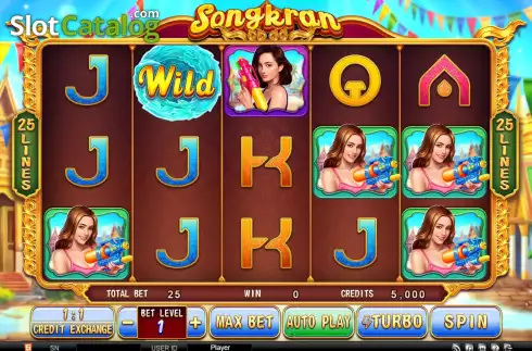 Game screen. Songkran (Bbin) slot
