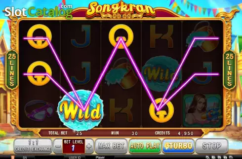 Win screen. Songkran (Bbin) slot