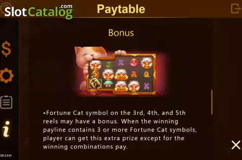 Pantalla8. Fortune Cat (Bbin) Tragamonedas 