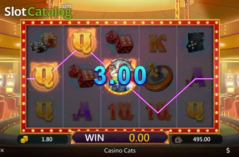 Win screen. Casino Cats slot