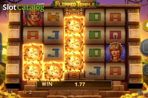 Win screen 2. Flipped Temple slot
