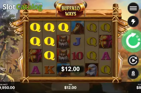 Skärmdump4. Buffalo Ways (Begames) slot