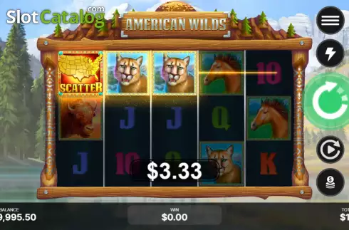 Win screen 2. American Wilds slot