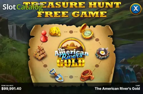Free Game screen. The American River’s Gold slot