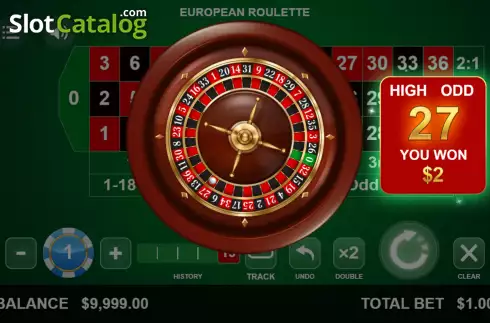 画面3. European Roulette (Begames) カジノスロット