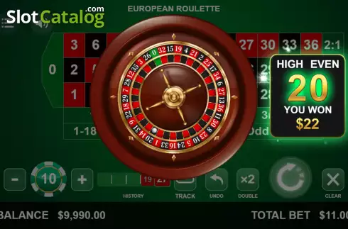 画面4. European Roulette (Begames) カジノスロット