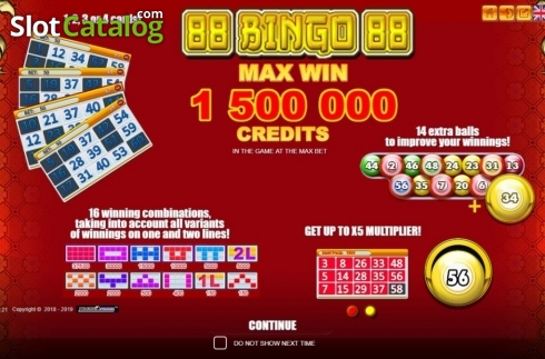 Start Screen. 88 Bingo 88 slot