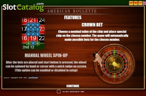 Bildschirm2. American Roulette (Belatra Games) slot