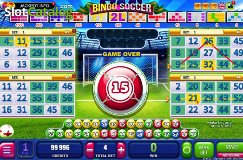 Écran4. Bingo Soccer Machine à sous