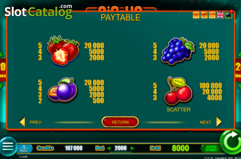 Schermo6. PinUp Fruits slot