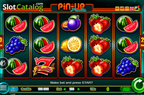 Schermo2. PinUp Fruits slot