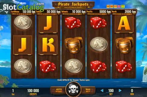 Game Screen. Pirate Jackpots slot