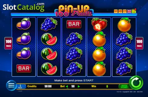 Écran2. 100 Pin-Up Fruits Machine à sous