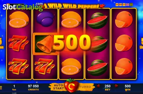 Win screen 2. 5 Wild Wild Peppers slot