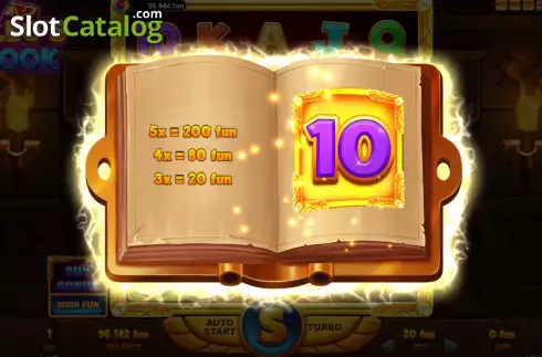 Free Spins screen. Cleo's Book slot