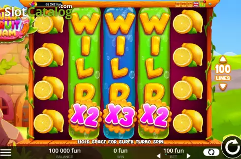 Game Screen. Wild Fruit Jam slot