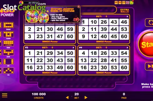 画面2. Bingo Power カジノスロット