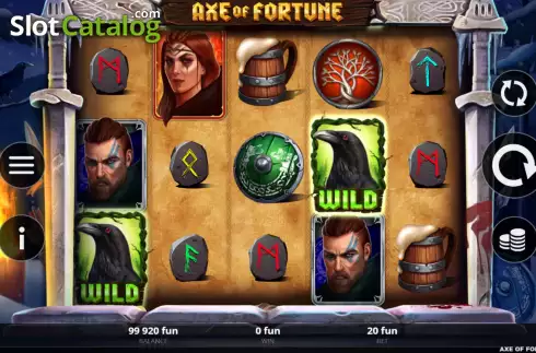 Game screen. Axe of Fortune slot