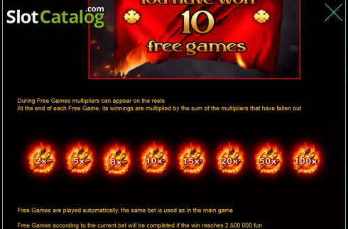 Free Games screen 2. Dragon's Bonanza slot