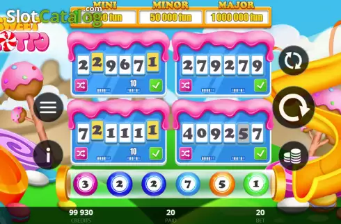 Win screen. Sweet Lotto slot
