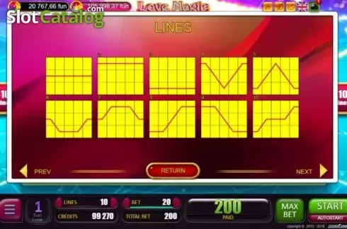 Bildschirm6. Love Magic slot