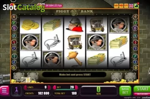 Bildschirm2. Piggy Bank (Belatra Games) slot