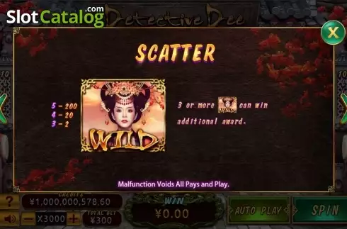 Scatter. Detective Dee (CQ9Gaming) slot
