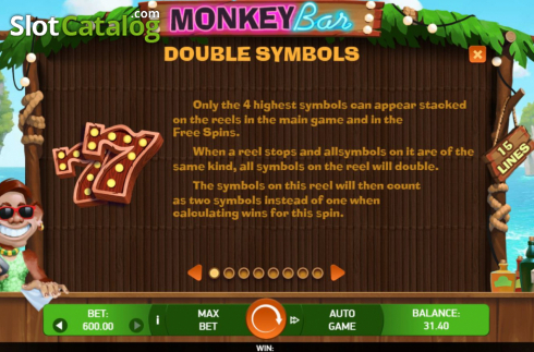Features 1. Monkey Bar slot