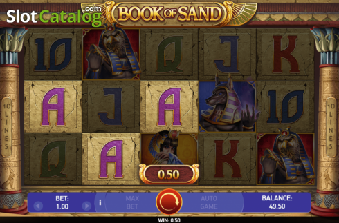 Win Screen 1. Book of Sand slot