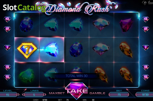 Win Screen 2. Diamond Rush (BetConstruct) slot
