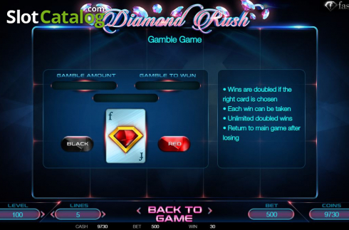 Skärmdump8. Diamond Rush (BetConstruct) slot